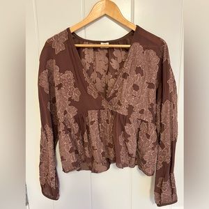 Aritzia Wilfred Peplum Blouse